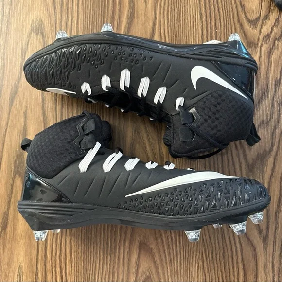 Size 14 Nike Force Savage Pro Detachable Football Cleats Black 902677-010 NEW - Picture 2 of 8